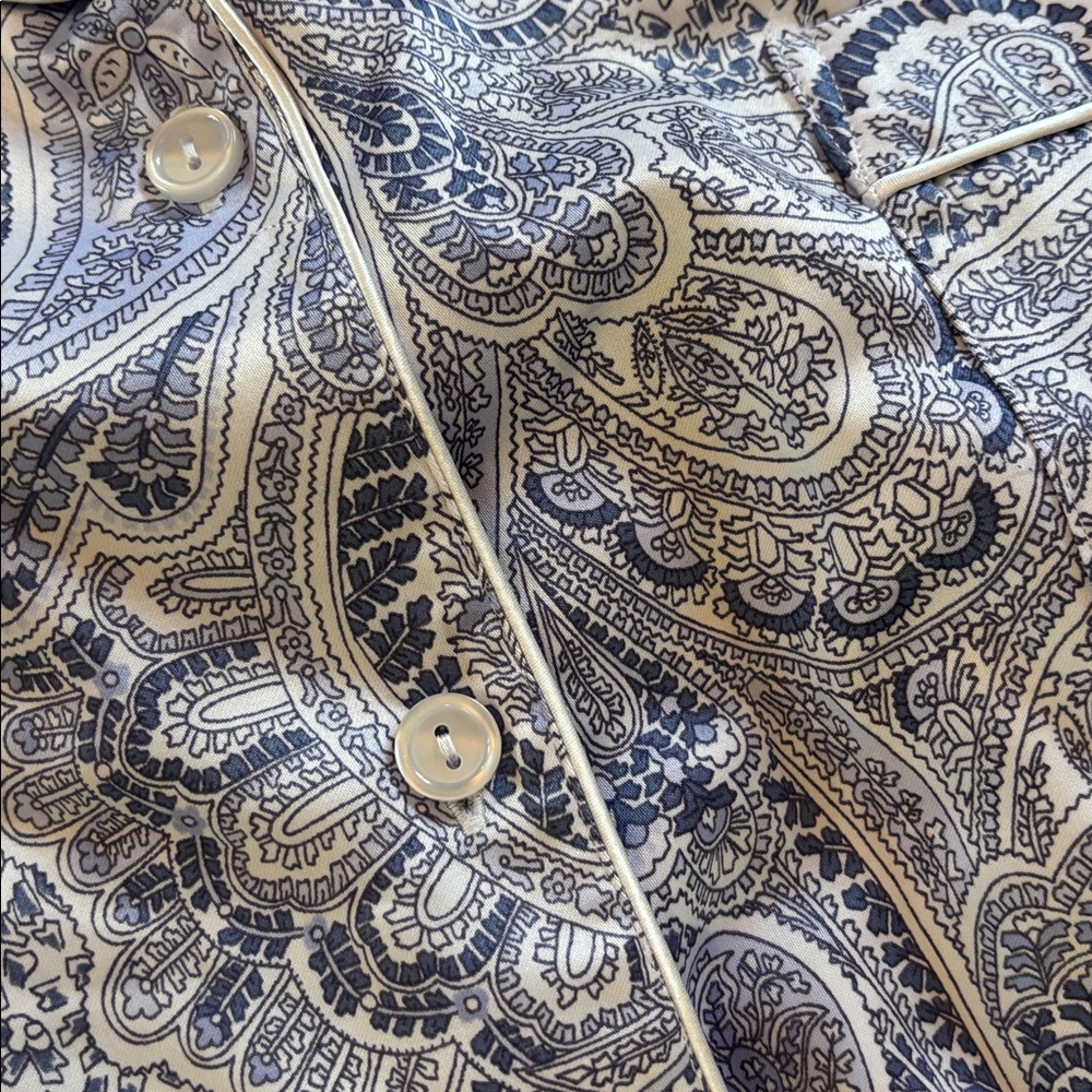 MISS ELAINE 2-pc PAJAMA SET gorgeous paisley set like new sz XL - Picture 4 of 8